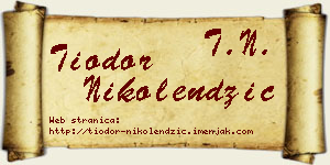Tiodor Nikolendžić vizit kartica